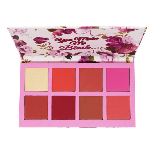 Fashion Colour Platinum Roseate 8 Colour Professional Blusher and Highlighter Palette, Shade 01