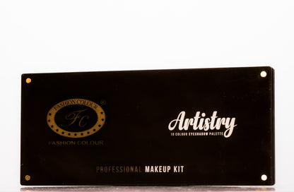 Professional Artistry 10 Colour Matte Eyeshadow Palette, Premium, Long-Wear II Highly Pigmented, Easy to Blend, Smudge-Proof