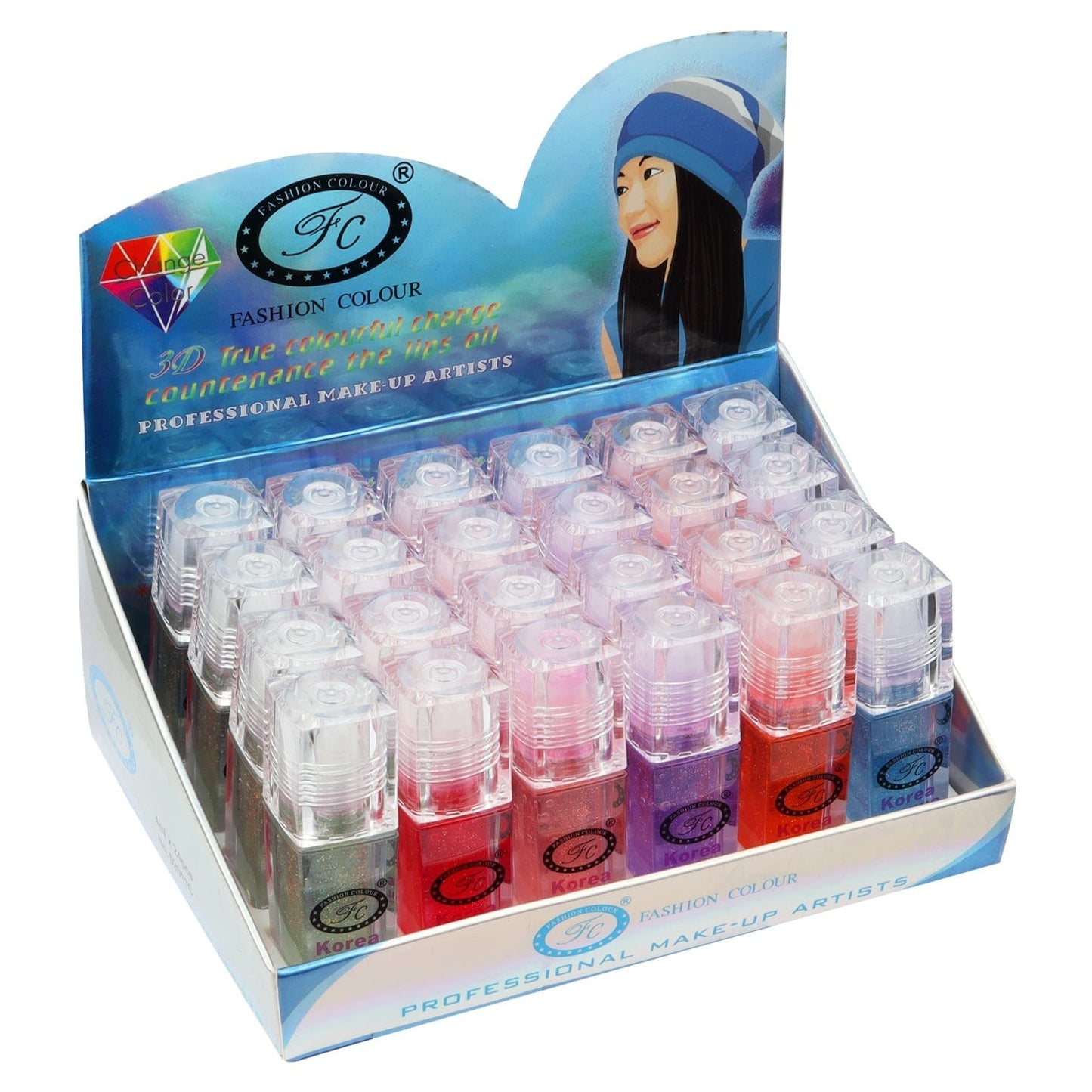 Fashion Colour Colourful Lip Oil, Pack of 24 , 4ml