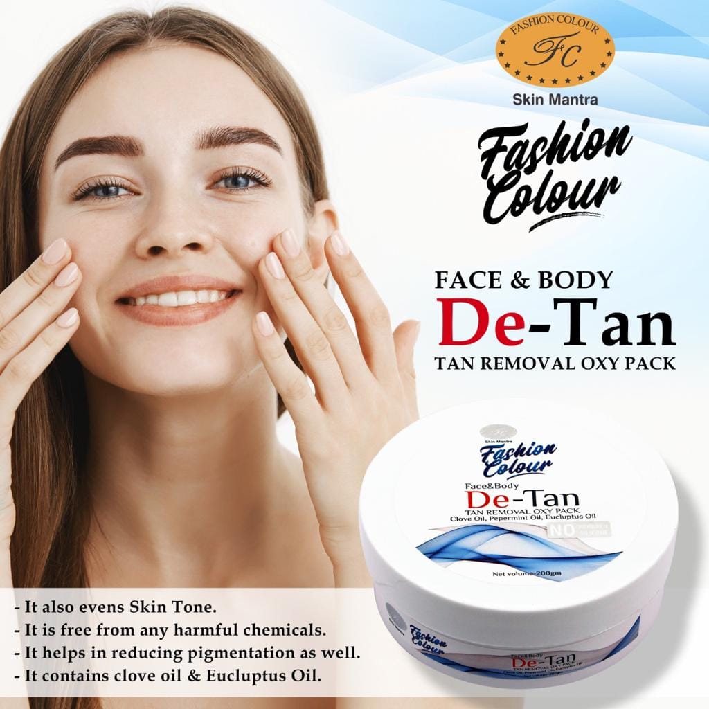 D-Tan Pack nourishes, soothes, calms, heals, whitens, brightens, and lightens the skin. The goodness of mint and eucalyptus oil cleanses the skin while providing instant brightening and lightening benefits.  D-tan face pack for a fairer and radiant complexion, This face pack instantly lightens and brightens the skin, Suitable for normal, dry and oily skin.