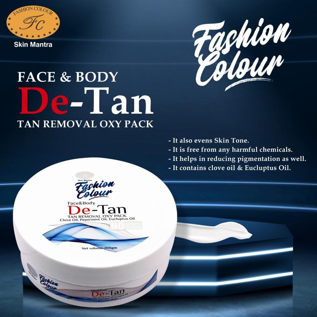 D-Tan Pack nourishes, soothes, calms, heals, whitens, brightens, and lightens the skin. The goodness of mint and eucalyptus oil cleanses the skin while providing instant brightening and lightening benefits.  D-tan face pack for a fairer and radiant complexion, This face pack instantly lightens and brightens the skin, Suitable for normal, dry and oily skin.